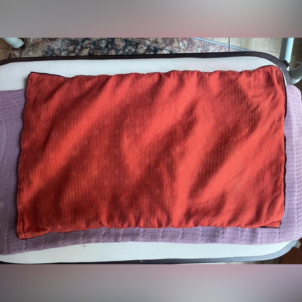 Hermes Classic Orange Pillow Cover Authentic Logo VGUC